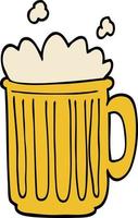 cartoon doodle tankard of beer vector