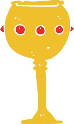 flat color illustration of goblet