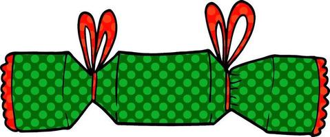 cartoon doodle xmas cracker vector