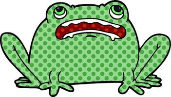 cartoon doodle frog vector