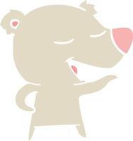 flat color style cartoon bear vector