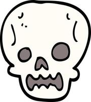cartoon doodle halloween skull vector