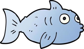 cartoon doodle fish vector