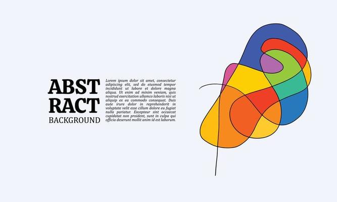 Abstract minimalist colorfull hand drawing doodle background