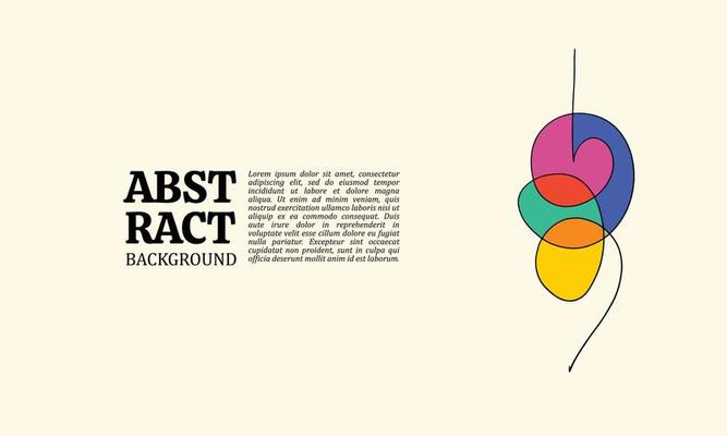 Abstract minimalist colorfull hand drawing doodle background
