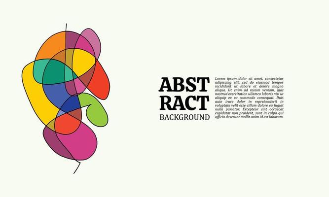 Abstract minimalist colorfull hand drawing doodle background