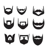 hand drawn doodle mustache beard illustration vector collection