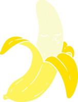 flat color style cartoon banana vector