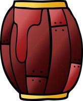 cartoon doodle of a barrel vector