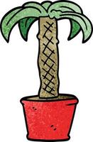 cartoon doodle potted plant vector