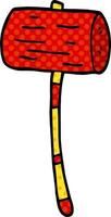 cartoon doodle mallet vector