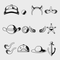 object pack accessories that are often needed vector