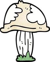cartoon doodle wild mushroom vector