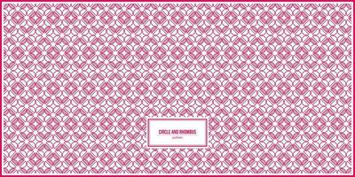 unique shape of circle and rhombus pattern vector