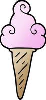 cartoon doodle ice cream vector