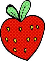 cartoon doodle strawberry fr vector