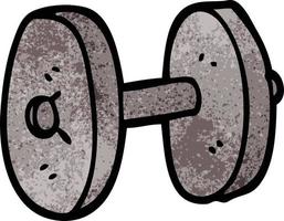 cartoon doodle gym weights vector