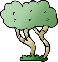 cartoon doodle tree vector