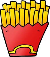 cartoon doodle french fries vector