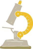 flat color illustration of microscope vector