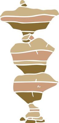 cartoon doodle of stacked stones