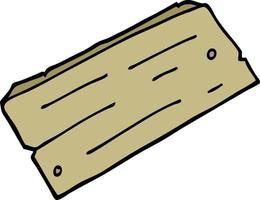 cartoon doodle plank of wood vector