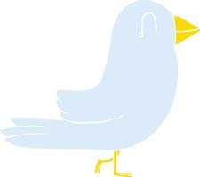 flat color style cartoon bird vector