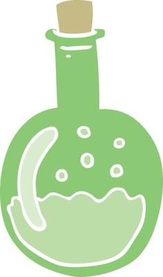 flat color style cartoon potion