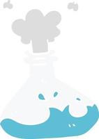 cartoon doodle chemical bottles vector