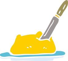 cartoon doodle butter and knife vector