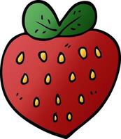 cartoon doodle strawberry fr vector