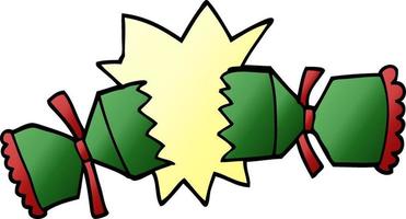 cartoon doodle exploding cracker vector