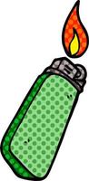 cartoon doodle disposable lighter vector