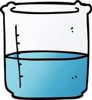 caricatura, garabato, ciencia, vaso de precipitados vector