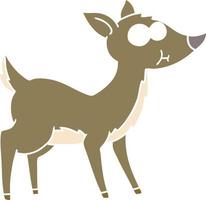 flat color style cartoon deer vector