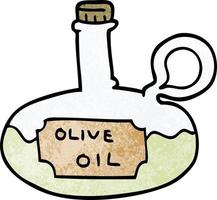 caricatura, garabato, aceite de oliva vector