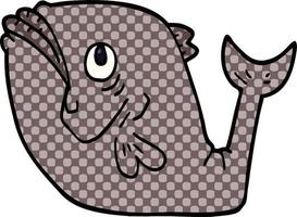 funny cartoon doodle fish vector