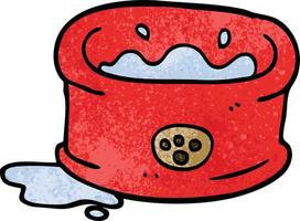 cartoon doodle pet bowl vector