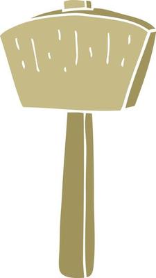 flat color style cartoon mallet
