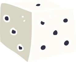 cartoon doodle classic dice vector