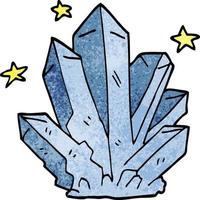 cartoon doodle magic crystal vector