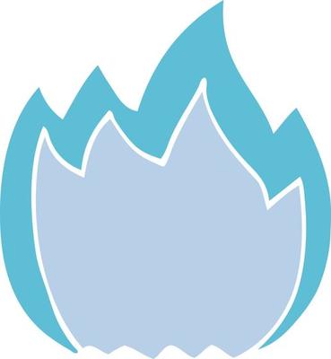 cartoon doodle open flame