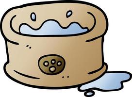 cartoon doodle pet bowl vector