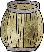 cartoon doodle beer barrel vector