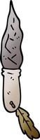 cartoon doodle of a stone dagger vector