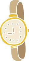 cartoon doodle wrist watch vector