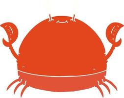 flat color style cartoon crab vector