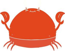 flat color style cartoon crab vector