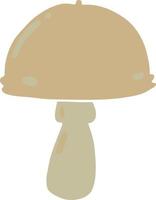 flat color style cartoon mushroom vector