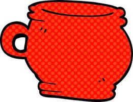 cartoon doodle cup vector